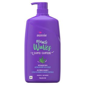Aussie Miracle Waves Anti-Frizz Hemp Paraben-Free Shampoo;  26.2 fl oz