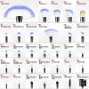 32pcs blue makeup brushes