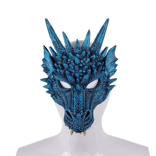 Halloween Mask Masquerade Foam Dragon Mask Scary  Half Face Mask for Cosplay Costume
