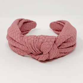 Embossed Charm Headband (Color: Pink)