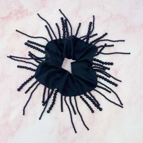 Fringed By Hand Hair Scrunch (Color: Black)