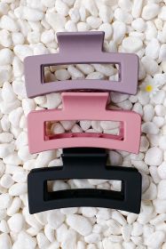 Monotone Hair Claw Set (Color: Black)