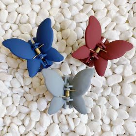 Trio of Butterflies Hair Claw Set (Color: Navy)