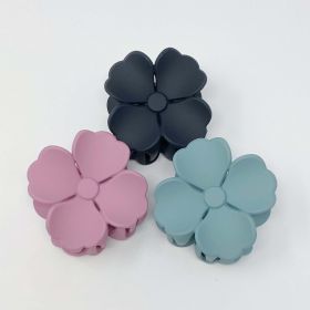 Hibiscus Petals Hair Claw Set Of 3 (Color: Black)