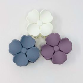 Hibiscus Petals Hair Claw Set Of 3 (Color: White)