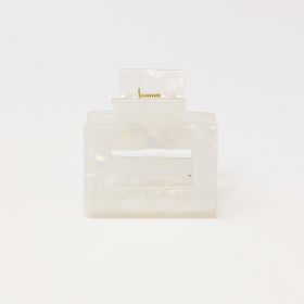 Isabella Square Hair Claw (Orange marble: White Pearl)