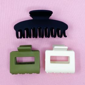 Matte Muted Hair Claw Set (Style: Midnight Black Set)